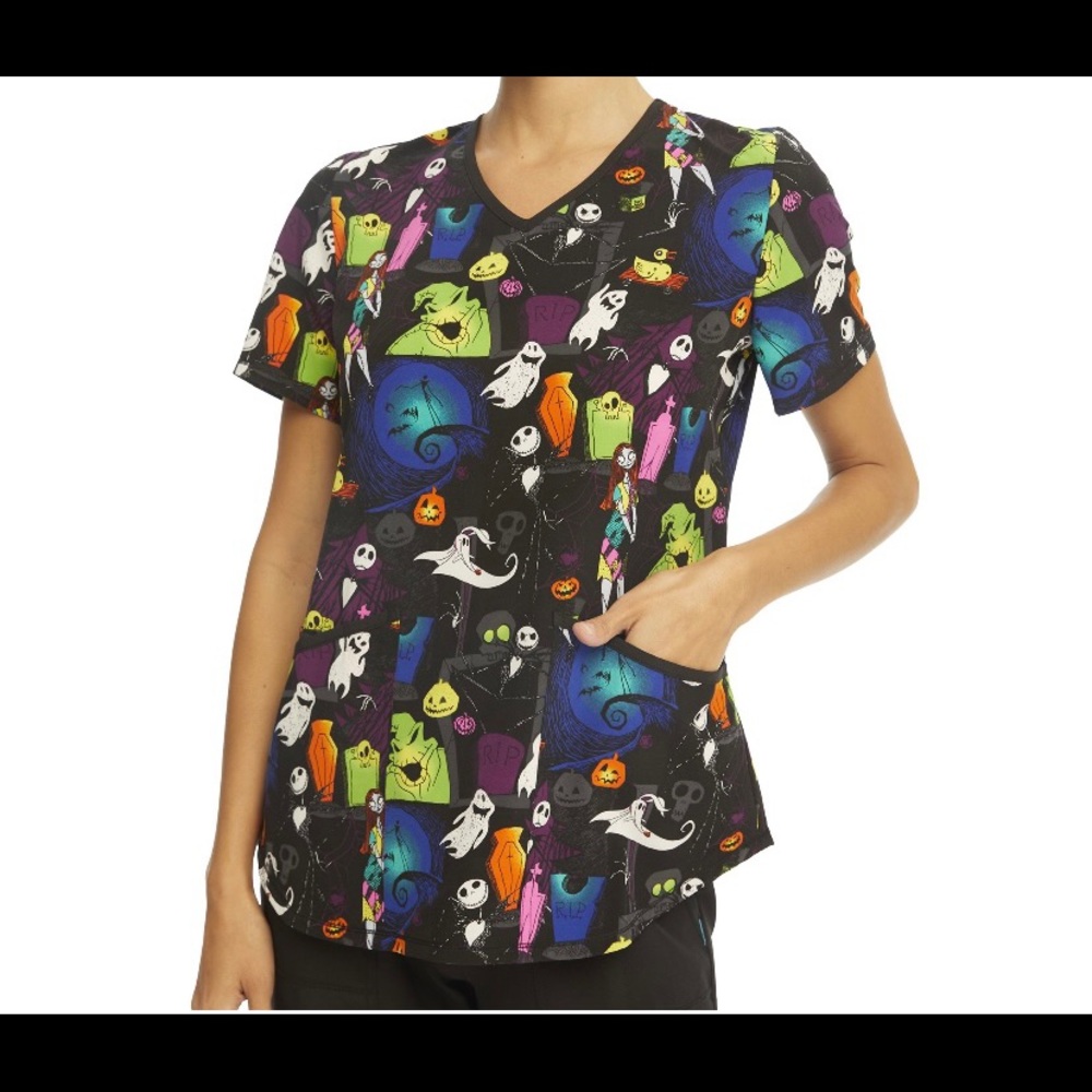 Disney’s Nightmare Before Christmas Scrub Top Size 2X NWT